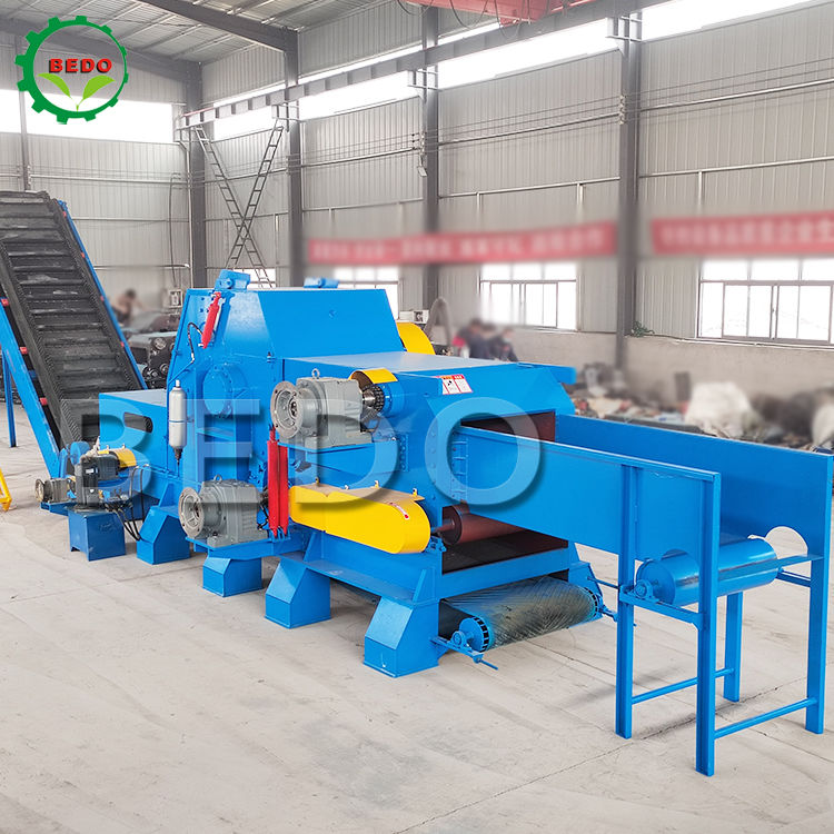 Electric Forestry Wood Chipper Machine Custom Color High Capacity Industrial Drum Shredder