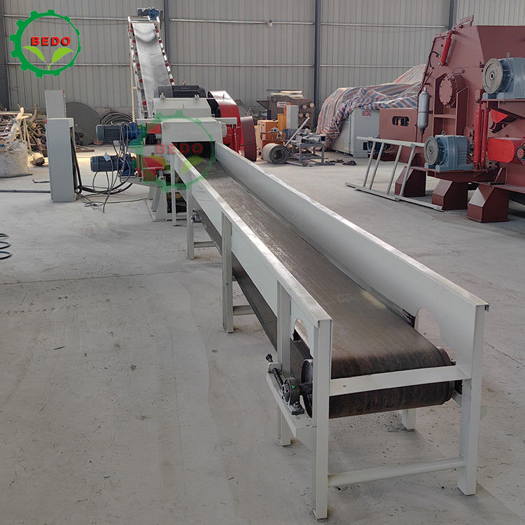 55KW 590rpm Commercial Wood Crusher Machine Drum Type Chipper Shredder Heavy Duty
