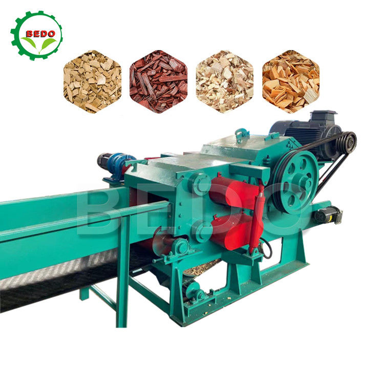 590rpm Electric Forestry Wood Chipper Shredder Machine Drum Type Wood Chopper Equipment