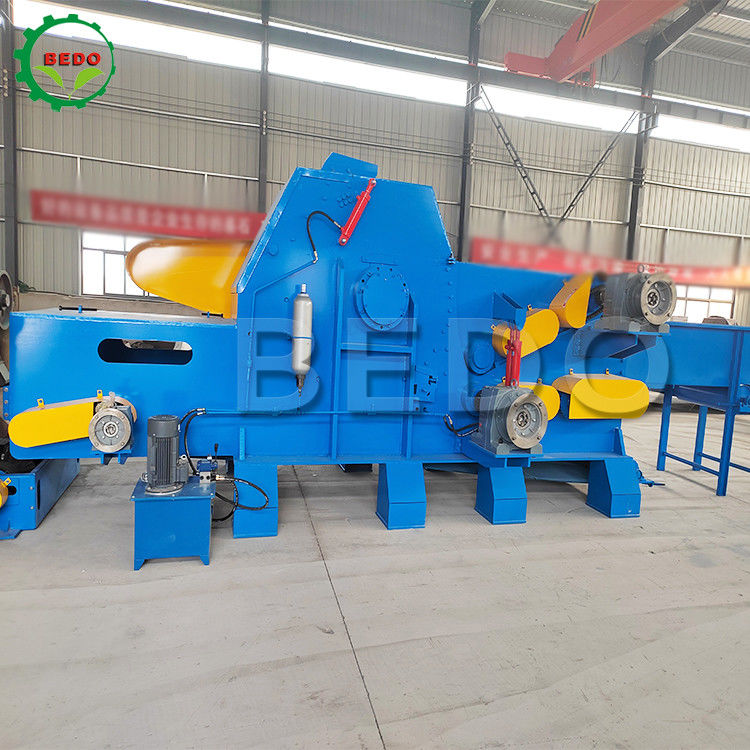 Electric Forestry Wood Chipper Machine Custom Color High Capacity Industrial Drum Shredder
