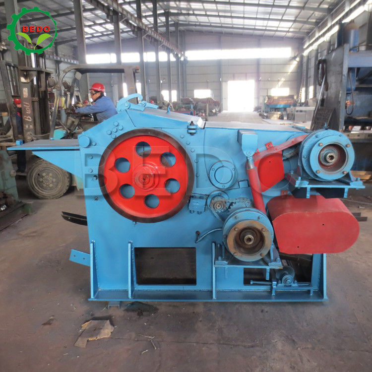 75kw Electric Bamboo Wood Chipper Machine 240x540mm Inlet Drum Type Shredder Equipment