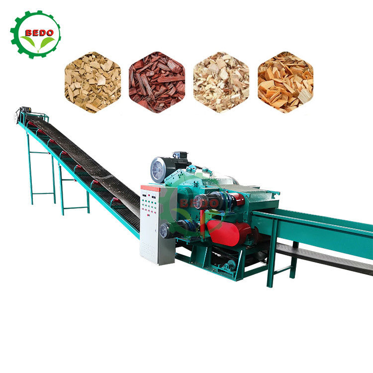 Electric 380V Bamboo Wood Chips Making Machine 8-10T/H Industrial Drum Type Chipper