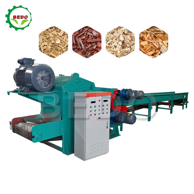 Electric 380V Bamboo Wood Chips Making Machine 8-10T/H Industrial Drum Type Chipper