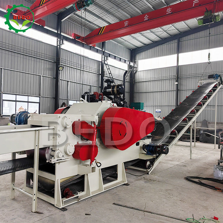 8500kg Diesel Powered Wood Tree Chipper Machine Custom Color Forestry Chipping Equipment