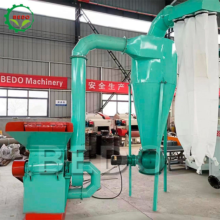 22KW 380V Alloy Steel Wood Sawdust Making Machine Dust Removal System