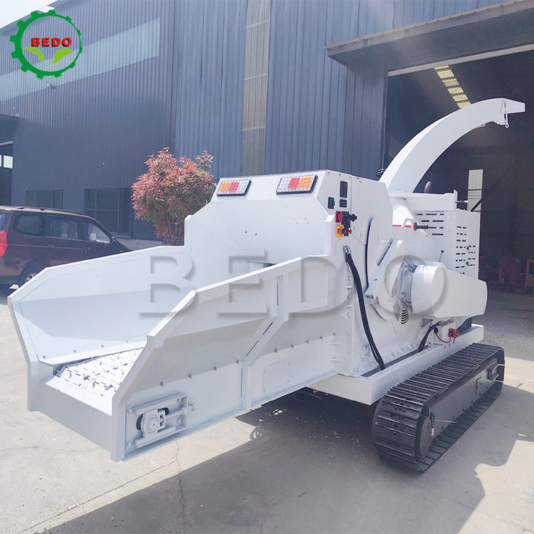 Crawler Drum Type Wood Chipper Machine Crusher Shredder Log Trunks Forestry Processing Equipment