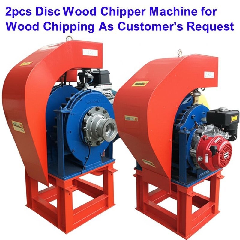 2pcs Disc Wood Chipper Machine for Wood Chipping As Customer's Request