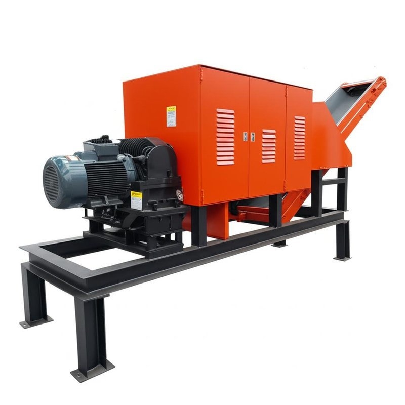 Hydraulic Motor Feed Conveyor Power Wood Chipper Machine with 235HP Main Power and 25-35mm Chip Size