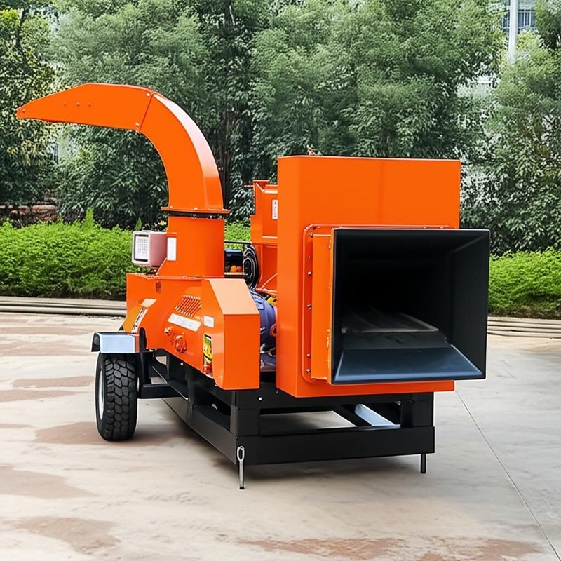 235HP Main Power Self-feeding Wood Chipper Machine Inlet Size 700*400mm for Heavy Duty Wood Chipping