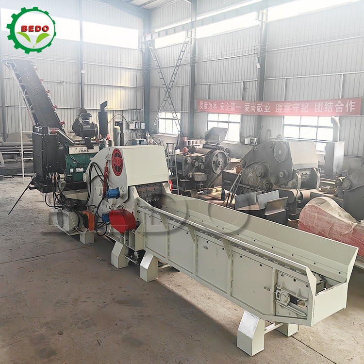 Customizable Hydraulic Motor Feed Conveyor Wood Chipper Machine CE Certified Industrial Drum Shredder