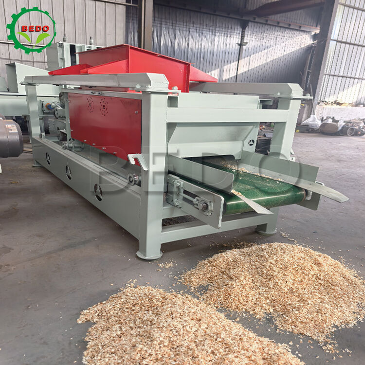 200pcs Alloy Steel Blades Wood Shavings Machine 7.5kw Dual Power Automatic Processing System