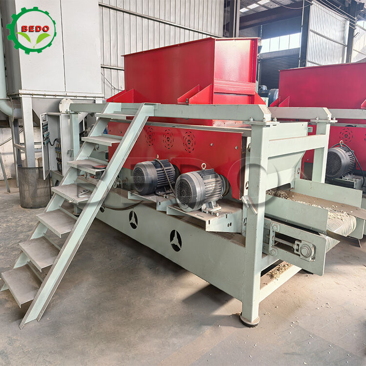 200pcs Alloy Steel Blades Wood Shavings Machine 7.5kw Dual Power Automatic Processing System