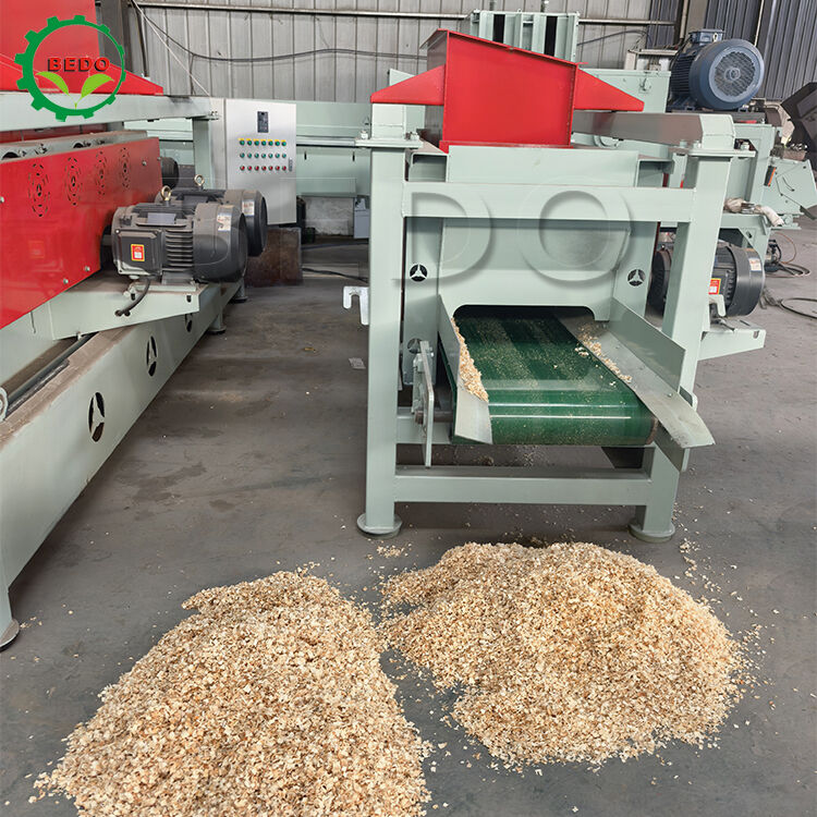 Wood Shavings Machine 200pcs Blades 4kw Conveyor 500x1000mm Feeding Size Processing Equipment