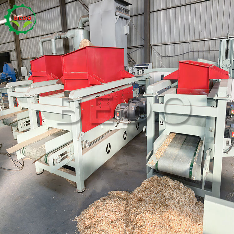 Wood Shavings Machine 200pcs Blades 4kw Conveyor 500x1000mm Feeding Size Processing Equipment