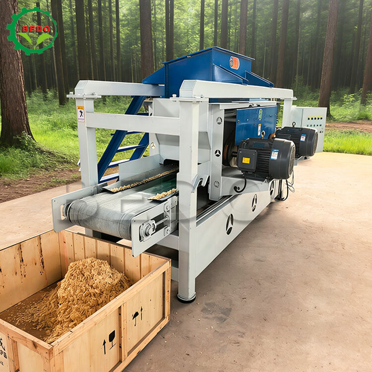 Running Power 4kw Wood Shavings Machine Featuring Steel Frame Ensuring Strength and Longevity for Wood Material Processing