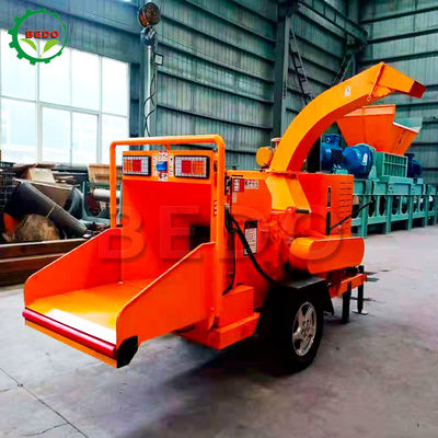 Self Feeding Garden Wood Chipper Machine 3200x1300x1850mm Compact Branch Tree Shredder