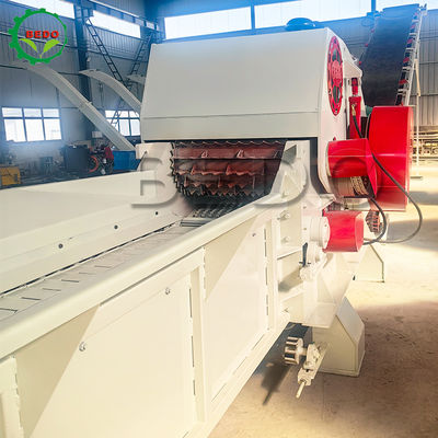 700x400mm Inlet Automatic 2pcs Blades Wood Chipping Machine Drum Type Industrial Shredder Equipment