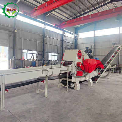 235HP Hydraulic Motor Feed Conveyor Drum Wood Chipper Machine CE Certified Industrial Processing