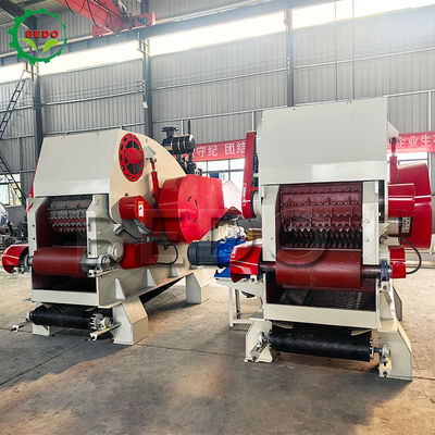 Diesel Engine 235HP Wood Chipper Machine Large Scale Wood Processing Heavy Duty Drum Type Shredder
