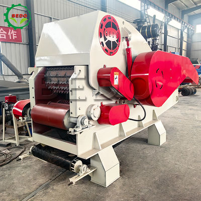 Automatic CE Certified Wood Chipping Machine Smooth Wood Processing Drum Type Industrial Shredder